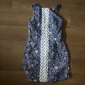 Lilly Pulitzer Navy and White Mini Dress